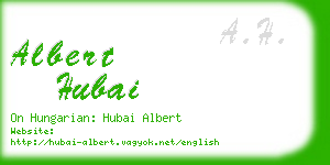 albert hubai business card